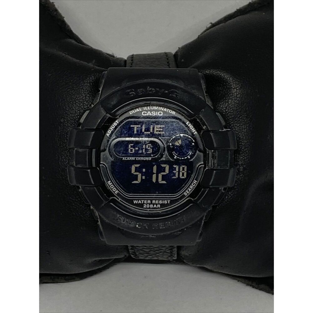 Casio Baby-G BGD-140 Women's Black Leather Digital Dial Quartz Watch WO316